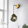 Wall Lamps Modern Edison Glass Ball Lamp Nordic Gold Lighting Fixtures Home Decor Bedroom Bathroom Mirror Light Indoor Luminaire