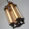 Lampy wisiorek nordycki vintage loft fletu kreatywne lampa retro żelaza światła bar restauracja metalowy deco black industrial