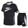 Ensembles de course marque vert survêtements hommes été Sport costumes vêtements de Sport vêtements de Sport Gym Fitness entraînement entraînement Sport ensembles hommes