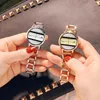 ساعة Wristwatches Wathury Women Watch Stet Hollow Bracelet Bracelet Fashion Ladies Top Crystal Quartz Clock