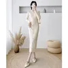 Casual Dresses Woman Fashion Single Button Dress Party Club Ladies Elegant Long Female Slim Elastic Oversized Basic Bodycon G453