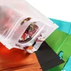 Sacos de embalagem de arroz, caixa de telefone colorida Mylar, pacote de armazenamento com zíper reutilizável, 100 pçs/lote 8,5 x 13 cm frontal fosco transparente chapeamento folha com zíper bolsa, bolsa para relógio