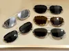 Lunettes de soleil ovales pour femmes hommes or métal/gris foncé verres lunettes de soleil lunettes UV400 lunettes avec boîte