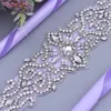 Bröllopssashes Youlapan S26 Silver Bridesmaids Belt brudbälten och kvinnors strass för svarta formella klänningar klänning