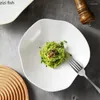 Plates Ceramic Pasta Steak Plate Irregular Shape Solid Color Tableware Snack Dessert Dishes Home Kitchen Cooking Dish Vegetable