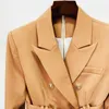 Y028 Damespakken Blazers Gouden Leeuw Cocktail Party Slanke Riem Multicolor Lawyerbaes Advocaat Bossbabe Werkkleding Pak Lazerdress Kleding