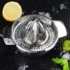 Juicers 2PCS Portable Lemon Orange Manual Fruit Juicer 304 Stainless Steel Kitchen Accessories Tools Citrus Raw Hand Pressed Juice Maker