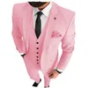 Men's Suits & Blazers Navy Blue Wedding Tuxedos 2023 Groom Groomsmen Man For Young Prom (Jacket Pants Tie) Custom Made Suit