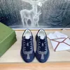 Rhyton Blue Sapatos Casuais Novos Tênis 620185 99WF0 4371 Vintage Luxo Chaussures Masculino Feminino Designer Tênis Tamanho 35-46