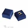 Jewelry Pouches Bags Velvet Trinket Box Couple Ring 5.6x5.6x5.6cm Organizer Double Rings Wedding Gift