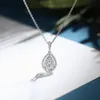 Hänghalsband Huitan Delicate Water Drop Halsband Kvinnor Micro Paled Crystal Zircon Stones Party Wedding Engagement Daily Wear Jewelry1