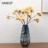 Decorative Flowers 3 Heads Dried Peony Burgundy Artificial Flower Rose Wedding Arrangement Materials Christmas Home Decoration Po Props