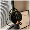 Spring 2023 new small bag women's fashion rhombus embroidery chain messenger bag texture portable small round bag