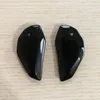 Pendant Necklaces Fashion Natural Black Onyx Stone Individual Wolf Teeth Shape Charm For Men Necklace Jewelry Making 6pcs