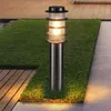 LAWN LAMPS 10pc utomhuslampa E27 Rostfritt stål Pollards Ljus Villa Garden Backyard Landscape Courtyard Patio Post pelare