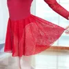 Stage Wear Sexy Lace Gymnastics Tuchard voor Dance V-Neck Ballet Ballet Leotards Performance Dress Bodysuit Dancing Kostuum