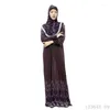 Vêtements ethniques Musulman Couverture complète Abaya Robe Islamique Traditionnel Hiijab Ensemble Femelle Mince Moyen-Orient Ramadan Prière Couleur Aléatoire