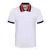 Polo Masculino Designer Luxo Preto e branco Bege vários estilos camisa lapela Manga Curta Casual Bordado 100% Algodão Marca Algodão High Street Business Fashion 3XL88