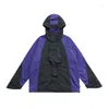 Men's Jackets Multi-functional Men's Retro Pocket Windbreak Jacket Outdoor Mountain Camping Patchwork Hooded Coat Male