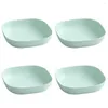 Bowls 4Pcs Snack Tray Plastic Plate One-piece Molding Pack Spit Bone Dish For Restaurant