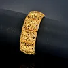 Link Armbänder Kette Breites Armband 22mm Gold Farbe Chunky Armreifen Für Frauen Vintage Schmuck Blume Großes ArmbandLink