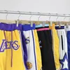 Tous les shorts de basket-ball JustDon de l'équipe Baseball Football Mesh Retro Casual Sports Hip Pop Pantalons Respirant Gym Training avec poche zippée