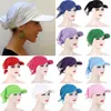 Scarves Muslim Sun Visor With Pre-Tied Headband Durag Brim Hijabs Headscarf Turban Caps Headcover Hair Loss Scarf Wrap Bandana