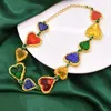 Tour de cou amour coeur femmes colliers strass colorés élégant fête Vintage collier alliage exagéré Chokers bijoux femme