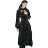 Повседневные платья винтажные цветочные припечатки повязки Поклонная подставка Сставка Слим -талия из рукава бархата черные элегантные женщины