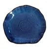 Plates Japanese Style Ceramic Blue Tableware Retro Dinner Dish Pottery Dinnerware El Restaurant Steak Plate