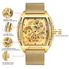 Armbanduhren Swish Automatic Watch Men Top Golden Mechanical Watches Modes wasserdichte Stahl Hohlarch Designer Relogio Maskulino