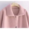 Women's Knits 2023 Imitation Mink Velvet Coat Mother Wear Knitted Cardigan Female Middle-Aged Fall/Winter Sweater Jacket Women Outwear Top