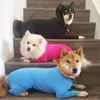 Dog Apparel High Elastic Solid Pajamas Overalls Tight Sexy Hoody Jumpsuit Coat For Small Medium Large Dogs Husky Pyjamas Outfit