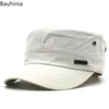 Cappelli a tesa larga Moda regolabile Cappello da sole primaverile Cotone Flat Top Militare Outdoor Sunproof Casual con fori in rame