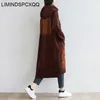 Women's Trench Coats LIMINDSPCXQQ 2023 Brown Loose Hooded Women Vintage Long Windbreaker Ladies Harajuku Casual Winter Clothing Phyl22