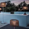 Outdoor Lamp Waterproof Villa Courtyard Lawn Floor Hand-Woven Rattan Art Garden