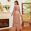 Etnische kleding Chiffon Abaya Dubai Turkije Moslim Kimono Femme Musulmane Islam Abayas voor vrouwen Cardigan Caftan Marocain Kaftan Robe Djellab