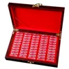 Storage Boxes 50 Pcs Wood Coin Protection Display Box Case Holder Round Commemorative Collection