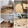 Carpets Rug Pure Natural Plant Fiber Home Decoration Mats Modern Water Reed Grass Circular Round Carpet Weaving Style