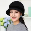 Beanies Style Kış Knited Floral Kafatasları Süper Yumuşak Yün Karışım Kürk Şapka Sıcak Kadın Bol Meape Cap1 Scot22