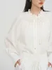 Blusas de mujer GypsyLady encaje elegante blusa elegante camisa mujer blanco algodón primavera otoño ahueca hacia fuera Boho Sexy señoras Tops Blusas