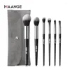 Makeup Brushes Pro 5/6st Set med påse Skönhet Ögonskugga Ögonbryn Blush Powder Foundation Kosmetika Make Up Brush Tools KitMakeup Harr22