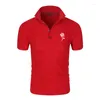 Polo's voor heren klassiek Rose print shirt mode t-shirt polo katoen casual sweatshirt zelf kleding