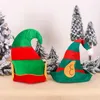 Рождественские украшения 2pcs эльф шляпа для взрослых детей Санта -Клаус украшения милые шляпы вечеринка кепка