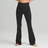 Flared ll Yoga Hosen Groove Lange Damen hohe Taille schlanker Bauchglotzhosen Zeigt Beine Yoga Fitn Net Nettofelle Farbe