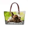 Evening Bags INJERSDESIGNS Women's Bag Cute Pug Printing Girl Handbag Luxury Handbags Shoulder For Women 2023 Fashion Bolsa Feminina