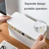 ストレージボックスプラスチックワイヤーボックス電源ケースジャンクションケーブルタイディ家庭用必需品2サイズ