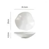 Plates Ceramic Pasta Steak Plate Irregular Shape Solid Color Tableware Snack Dessert Dishes Home Kitchen Cooking Dish Vegetable