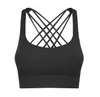 Yoga Sports BH Gym Vest Clotle Shakeward Justerbar band Bras Sport Fitness Tank Top Lululemens Womens Sexig Cross Back Bra