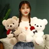 25cm New cartoon rose teddy bear plush toy for girls Valentine's Day gift bear pillow doll